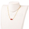 Natural & Synthetic Gemstone Column Pendant Necklaces NJEW-JN03172-3