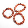 Natural Striped Agate/Banded Agate Stretchy Bracelets BJEW-G428-6mm-06-1