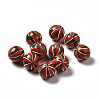 Christmas Theme Printed Natural Wooden Beads WOOD-L020-A05-1