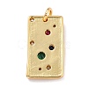 Brass Micro Pave Cubic Zirconia Pendants ZIRC-L100-056G-4