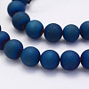 Electroplate Natural Druzy Agate Beads Strands X-G-G708-12mm-03-3