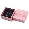 Bowknot Print Kraft Paper Cardboard Jewelry Necklace Gift Boxes PW-WGA2DD4-01-1