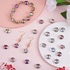 120Pcs Electroplated Transparent Glass Beads JX319A-5