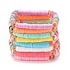 Handmade Polymer Clay Heishi Beads Stretch Bracelets Set BJEW-JB07516-1