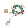 Christmas Theme Glass Beaded Hanging Ornaments HJEW-TA00183-3