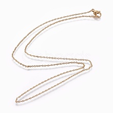 304 Stainless Steel Cable Chain Necklaces NJEW-P248-01G