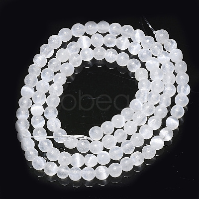 Natural Selenite Beads Strands G-S366-027A-1