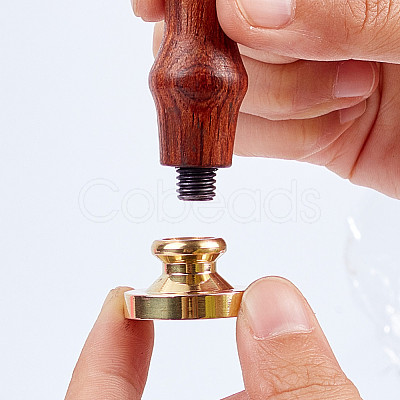 DIY Wood Wax Seal Stamp AJEW-WH0130-538-1