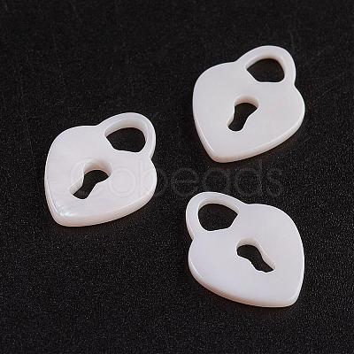 Natural White Shell Mother of Pearl Shell Charms SSHEL-G014-61A-1