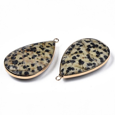 Natural Dalmatian Jasper Pendants G-N326-108B-1