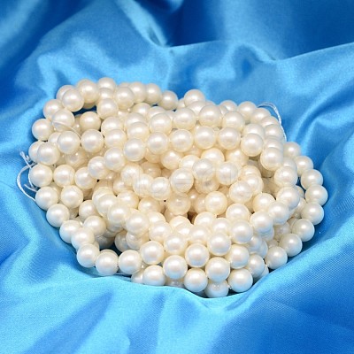 Round Shell Pearl Bead Strands BSHE-L011-8mm-A013A-1