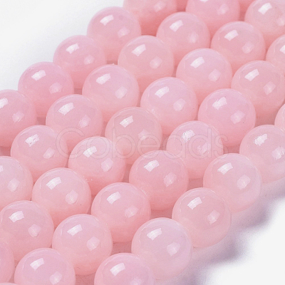 Natural Mashan Jade Round Beads Strands X-G-D263-8mm-XS02-1