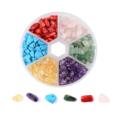 6 Color Gemstone Beads G-X0004-B-1