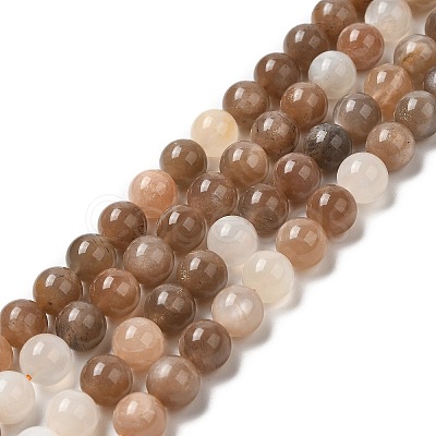 Natural Multi-Moonstone Beads Strands G-J157-8mm-06-1