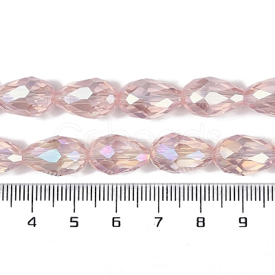 Transparent Electroplate Glass Beads Strands EGLA-T6mm-B18-1