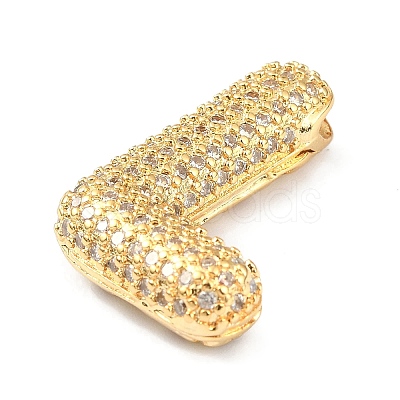 Rack Plating Brass Micro Pave Cubic Zirconia Pendants KK-Q790-01L-G-1