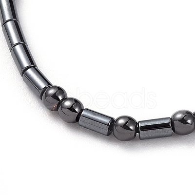 Adjustable Non-magnetic Synthetic Hematite Necklaces NJEW-JN02704-04-1