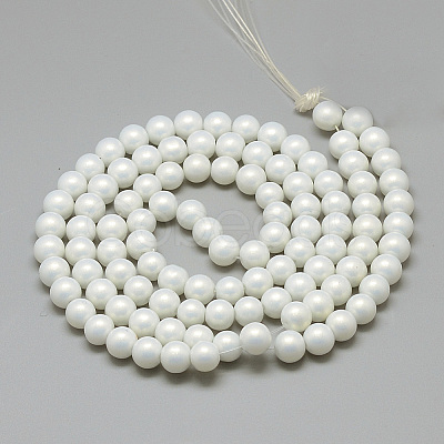 Glass Pearl Beads Strands X-DGLA-S115-8mm-K41-1