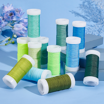 12 Rolls 12 Colors Nylon Cord OCOR-WH0066-69B-1