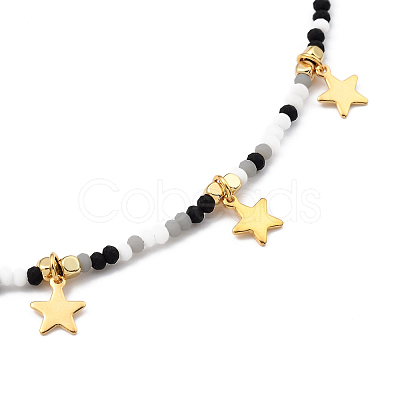 Star Pendant Necklaces NJEW-JN03074-03-1