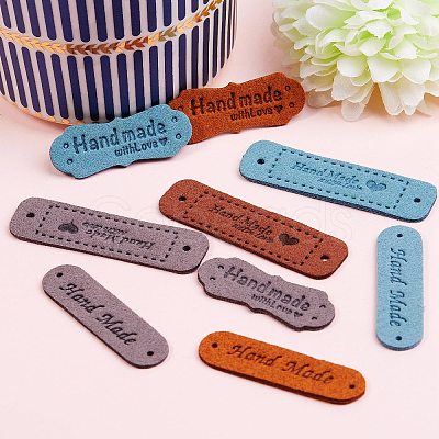 Microfiber Leather Labels DIY-SZ0001-69-1