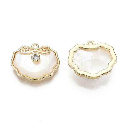 Natural Freshwater Shell Charms KK-S356-204G-NF-1