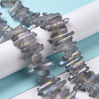 Natural Quartz Crystal Points Beads Strands G-K181-B21-1