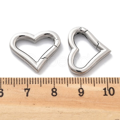 304 Stainless Steel Spring Ring Clasps STAS-R130-61P-1