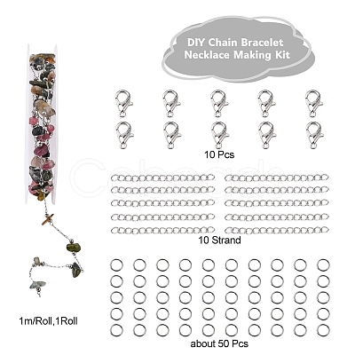 DIY Chain Necklace Bracelet Making Set DIY-YW0005-95-1