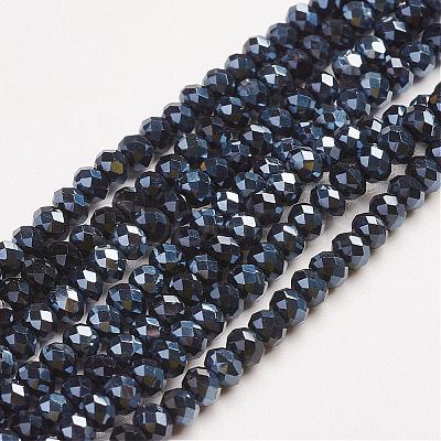 Electroplate Glass Beads Strands EGLA-D020-3x2mm-35-1