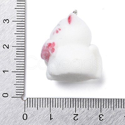 Flocky Resin Pendants RESI-Q002-09A-1