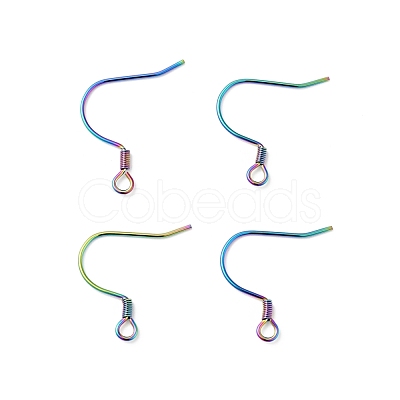 304 Stainless Steel Earring Hooks STAS-F227-28-MC-1