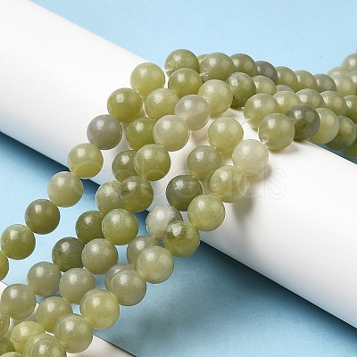 Natural Green Jade Beads Strands G-K340-A02-01-1