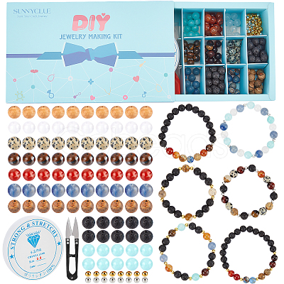 SUNNYCLUE DIY Stretch Bracelets Making Kits DIY-SC0015-70A-1