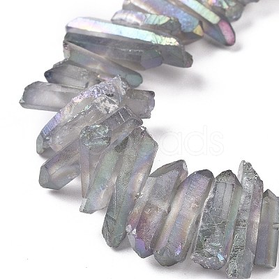 Natural Quartz Crystal Points Beads Strands G-K181-B21-1