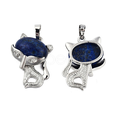 Natural Lapis Lazuli Pendants G-N333-012A-1