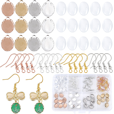 SUNNYCLUE DIY Blank Dome Earring Making Kit DIY-SC0021-61-1