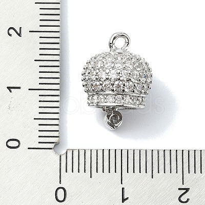 Rack Plating Brass Pave Cubic Zirconia Pendants KK-M282-39P-1