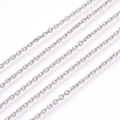 Non-Tarnish 3.28 Feet 304 Stainless Steel Cable Chains X-CHS-L017-23A-1