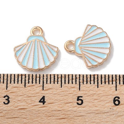 Alloy Enamel Pendants ENAM-O001-02B-G-1