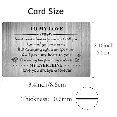 Rectangle 201 Stainless Steel Custom Blank Thermal Transfer Wallet Card DIY-WH0252-020-1