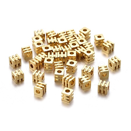 Brass Spacer Beads X-KK-K249-02D-G-1