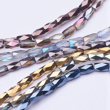 Electroplated Glass Beads Strands EGLA-E048-1
