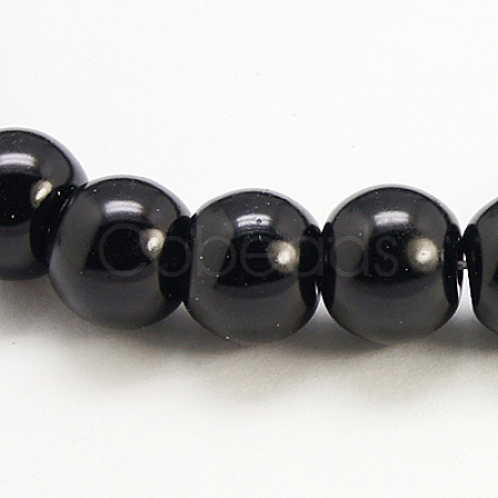 Glass Pearl Beads Strands X-HY-3D-B20-1