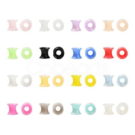 32Pcs 16 Colors Silicone Glitter Thin Ear Gauges Flesh Tunnels Plugs FIND-YW0001-19A-1