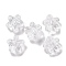 Transparent Acrylic Beads, Flower, Clear, 16x16x8mm, Hole: 2mm, about 610pcs/500g