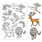 Custom PVC Plastic Clear Stamps, for DIY Scrapbooking, Photo Album Decorative, Cards Making, Animals, 160x110x3mm