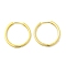 Brass Hoop Earrings, Round, Real 18K Gold Plated, 23.5x2mm