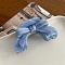 Cellulose Acetate & Iron Claw Hair Clips, Hair Accessories for Women & Girls, Bowknot, Light Steel Blue, 56x91x55mm