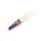 Alloy Hair Forks, with Amethyst, Hair Accessories for Women Girls, Golden, 80x10mm